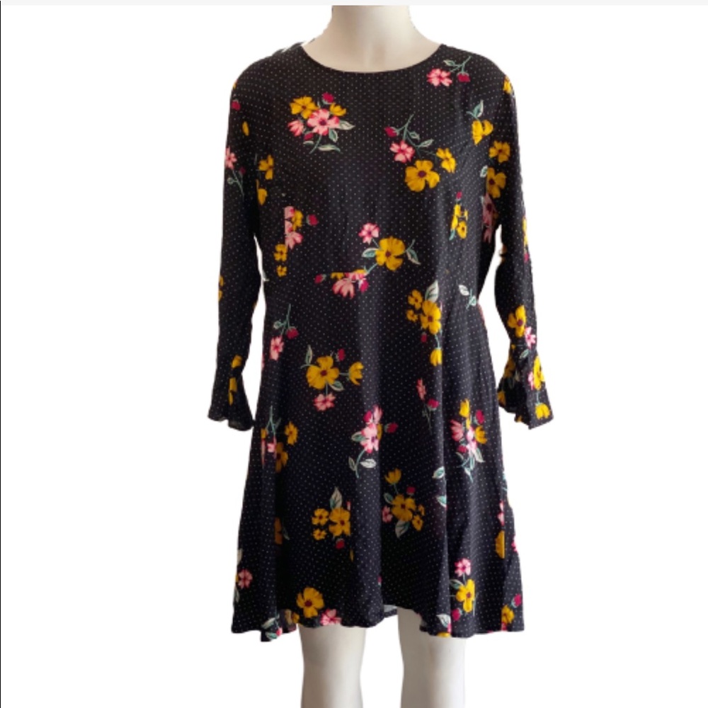 🆕 Old Navy Black Floral A-Line Dress